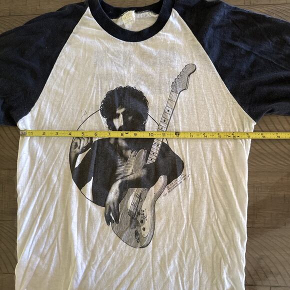Vintage 70s Frank Zappa Smoking Raglan T Shirt Guitar Barking Pumpkin Records L - Picture 12 of 14